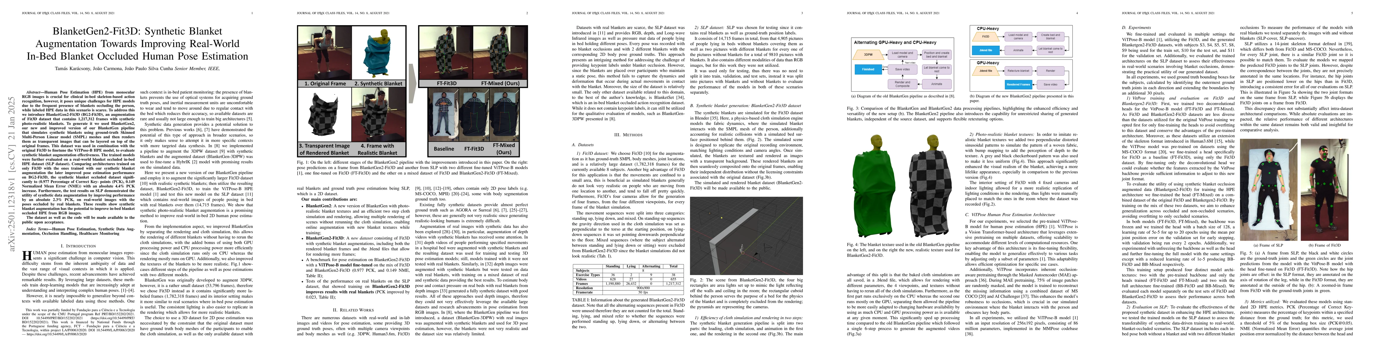 Thumbnail for BlanketGen2-Fit3D: Synthetic Blanket Augmentation Towards Improving
  Real-World In-Bed Blanket Occluded Human Pose Estimation