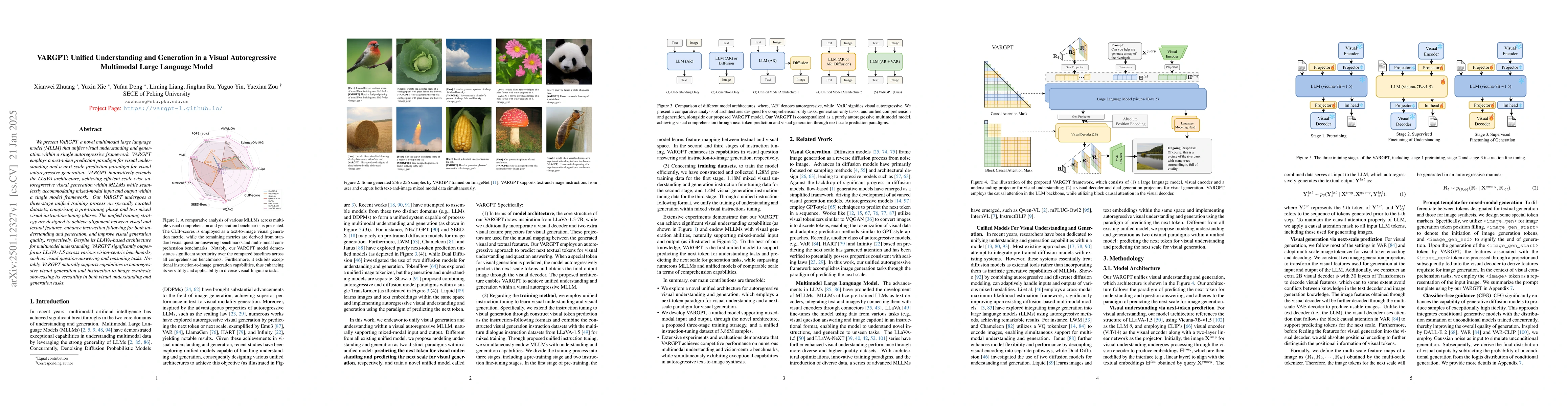 Thumbnail for VARGPT: Unified Understanding and Generation in a Visual Autoregressive
  Multimodal Large Language Model