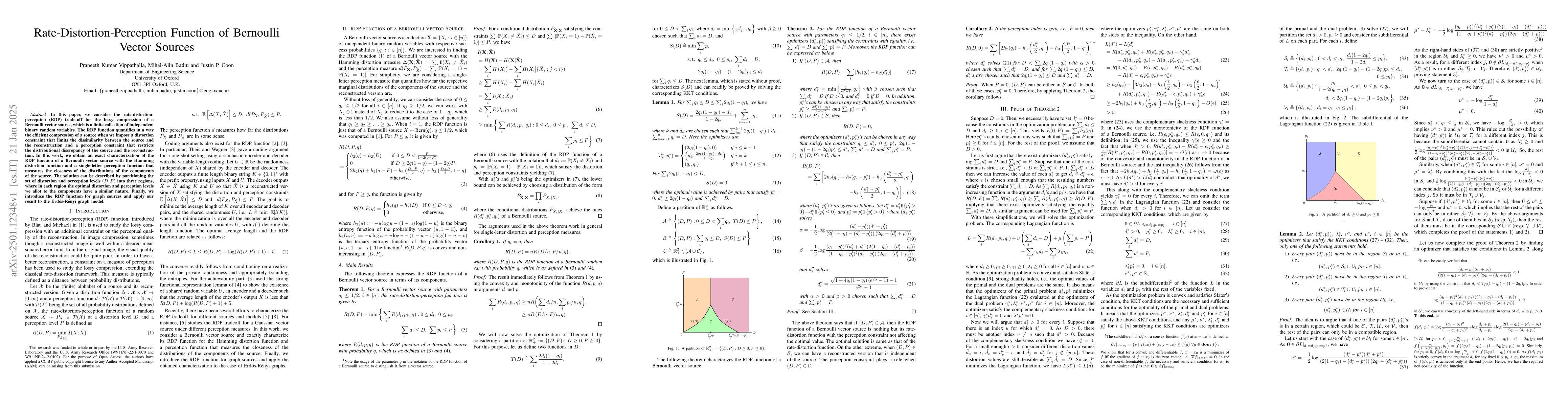 Thumbnail for Rate-Distortion-Perception Function of Bernoulli Vector Sources