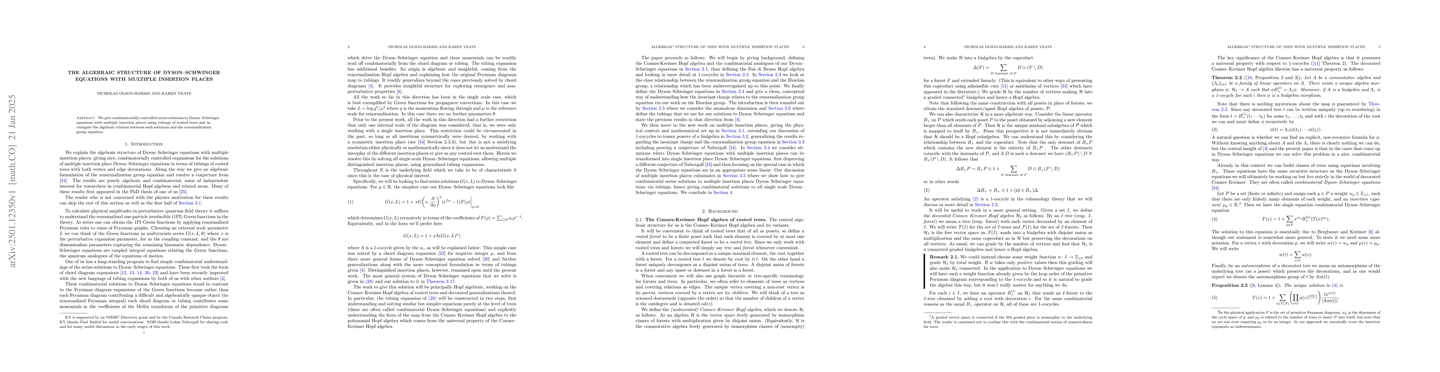 Thumbnail for The algebraic structure of Dyson--Schwinger equations with multiple
  insertion places