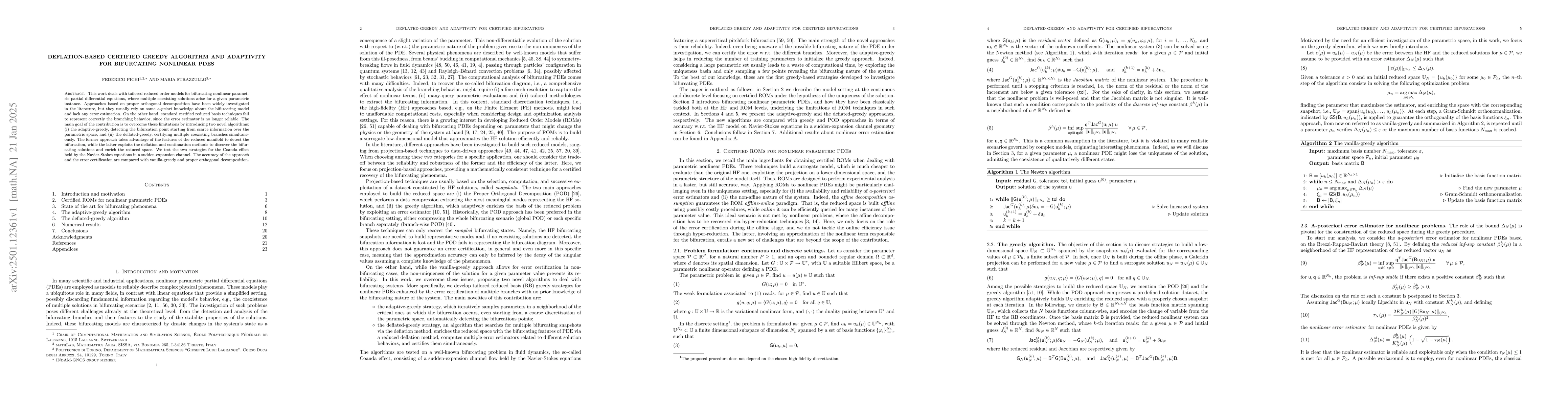 Thumbnail for Deflation-based certified greedy algorithm and adaptivity for
  bifurcating nonlinear PDEs