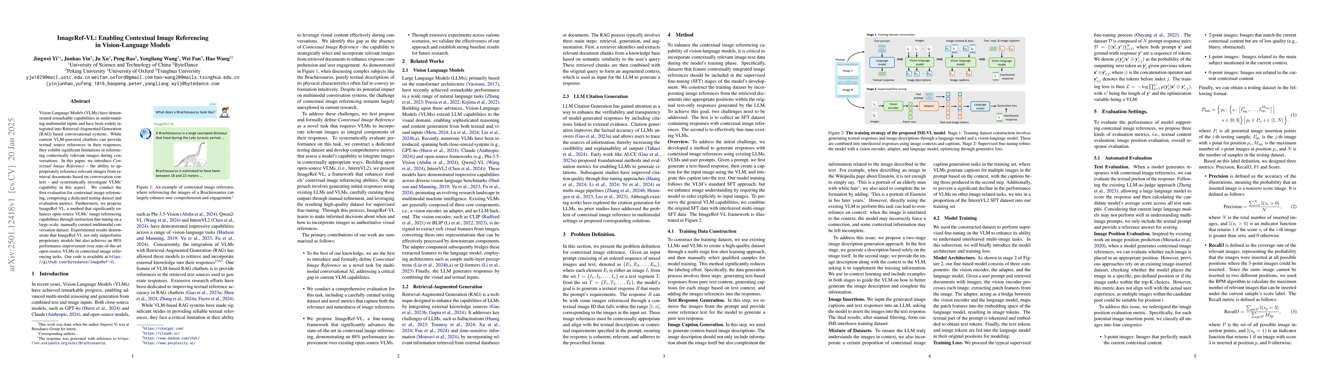 Thumbnail for ImageRef-VL: Enabling Contextual Image Referencing in Vision-Language
  Models