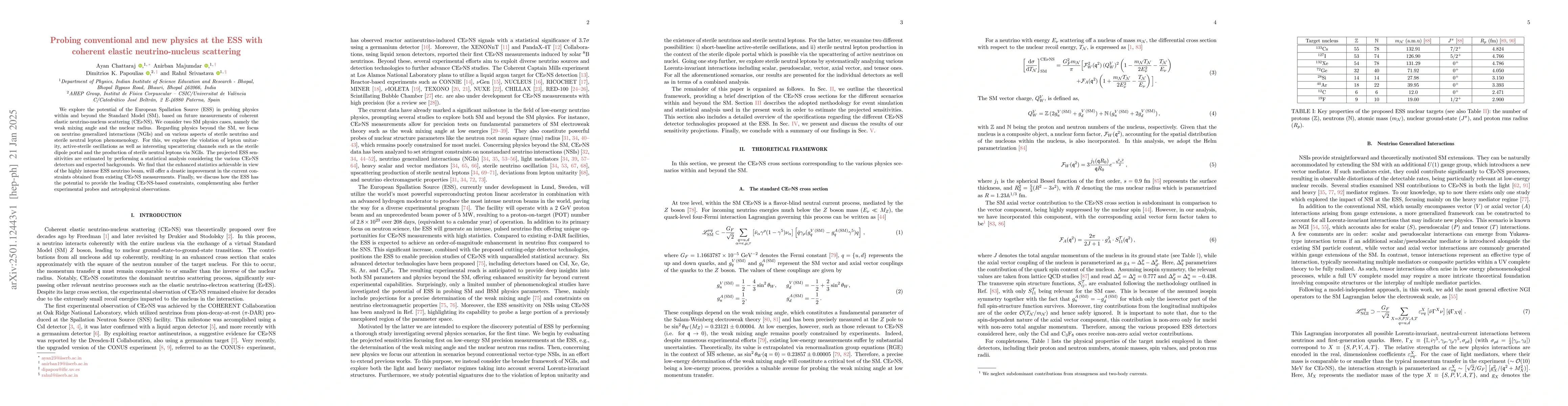Thumbnail for Probing conventional and new physics at the ESS with coherent elastic
  neutrino-nucleus scattering