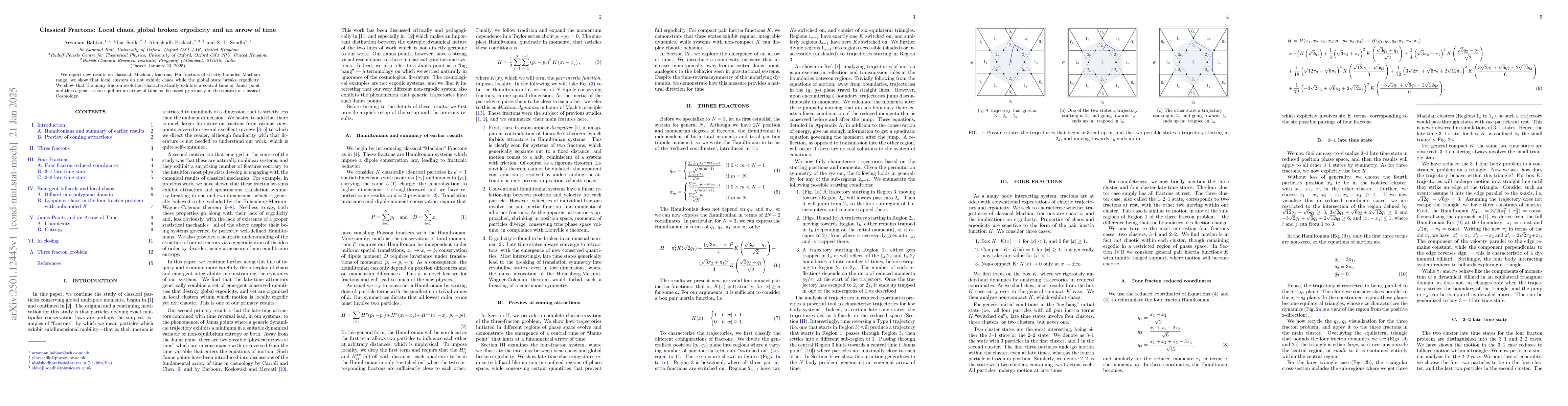 Thumbnail for Classical Fractons: Local chaos, global broken ergodicity and an arrow
  of time