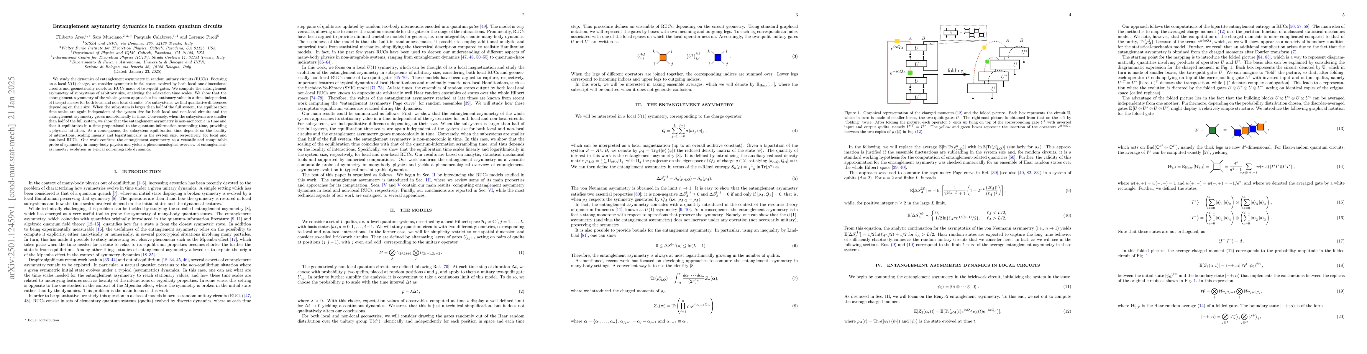 Thumbnail for Entanglement asymmetry dynamics in random quantum circuits