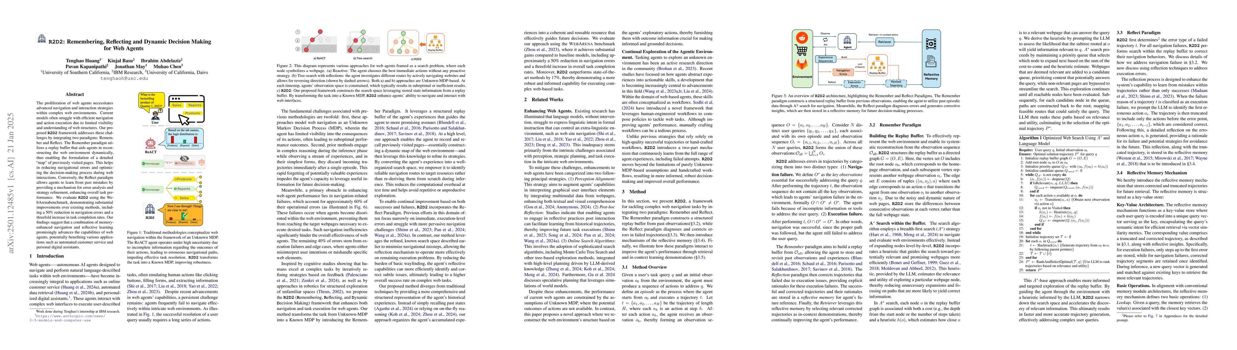 Thumbnail for R2D2: Remembering, Reflecting and Dynamic Decision Making for Web Agents