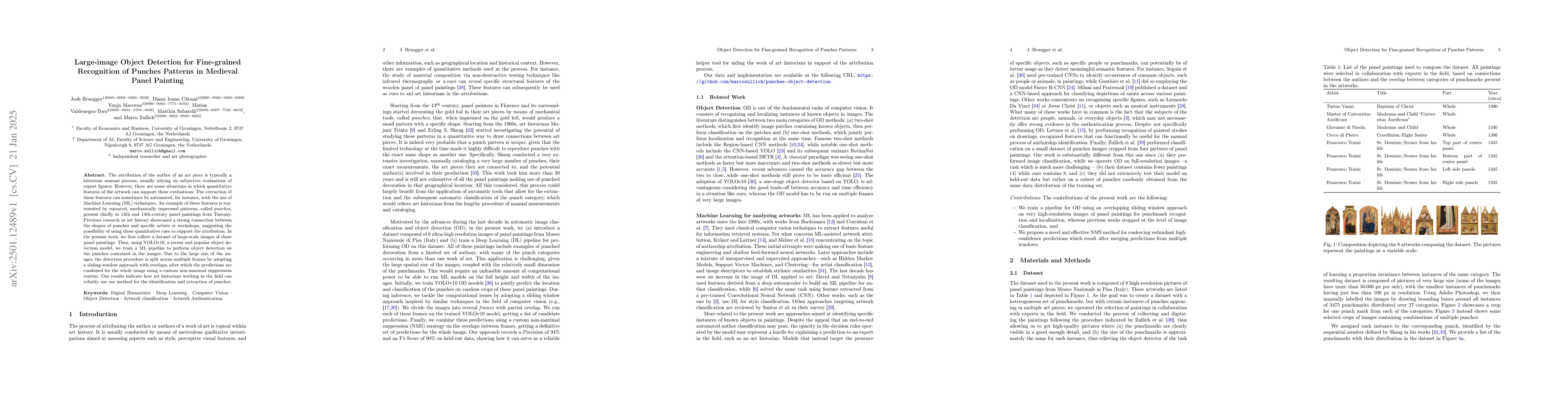 Thumbnail for Large-image Object Detection for Fine-grained Recognition of Punches
  Patterns in Medieval Panel Painting
