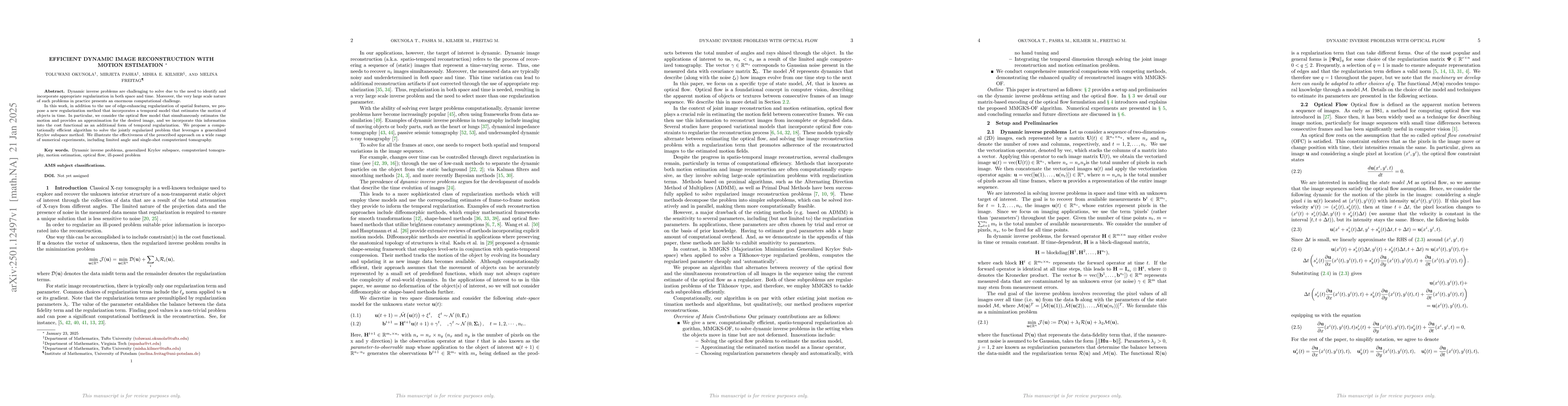 Thumbnail for Efficient Dynamic Image Reconstruction with motion estimation