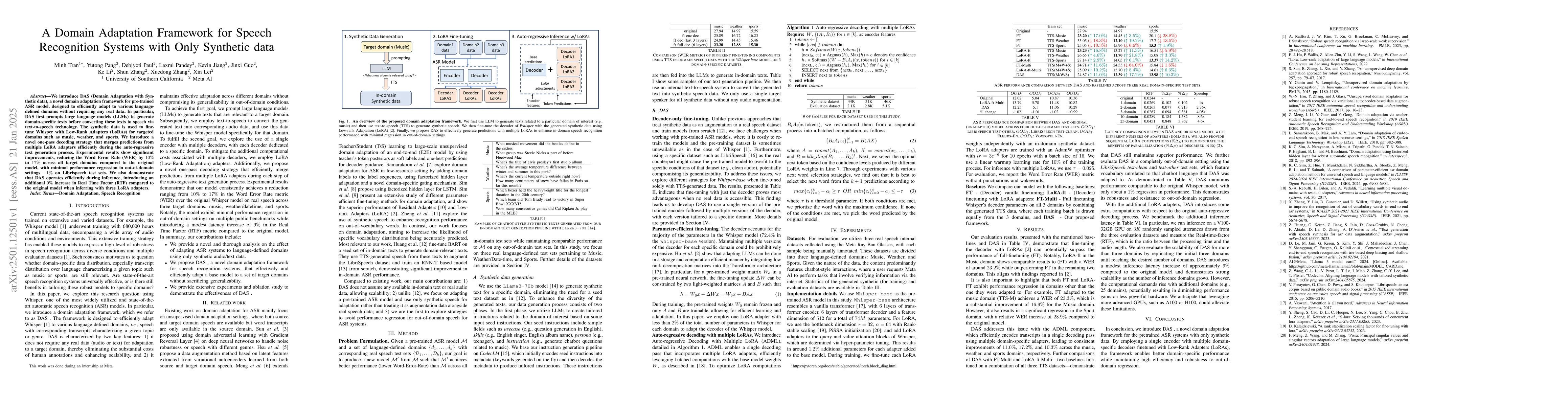 Thumbnail for A Domain Adaptation Framework for Speech Recognition Systems with Only
  Synthetic data