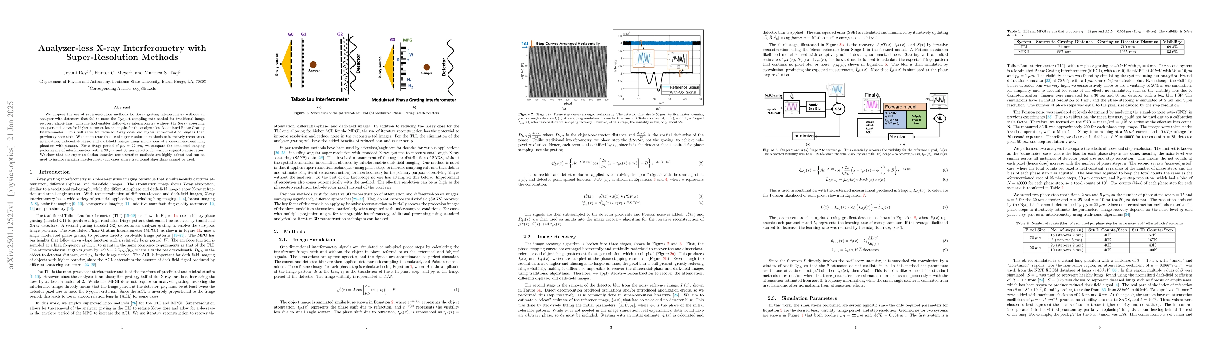 Thumbnail for Analyzer-less X-ray Interferometry with Super-Resolution Methods