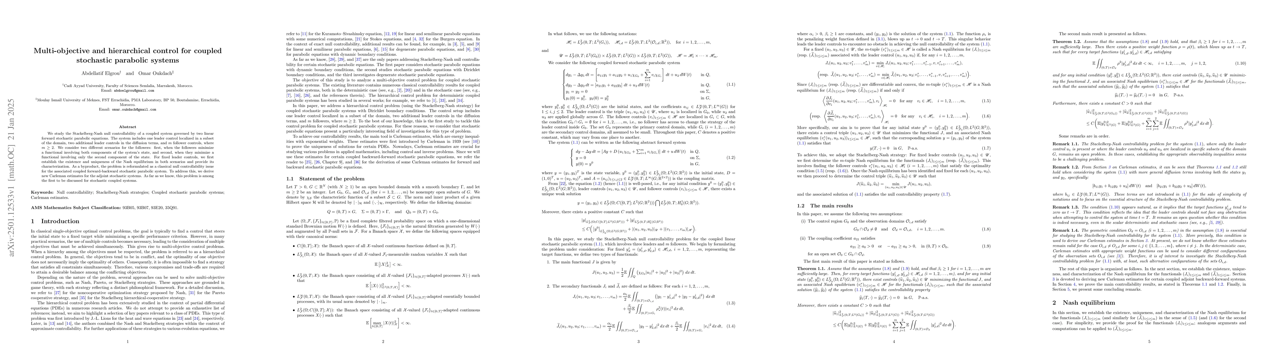 Thumbnail for Multi-objective and hierarchical control for coupled stochastic
  parabolic systems