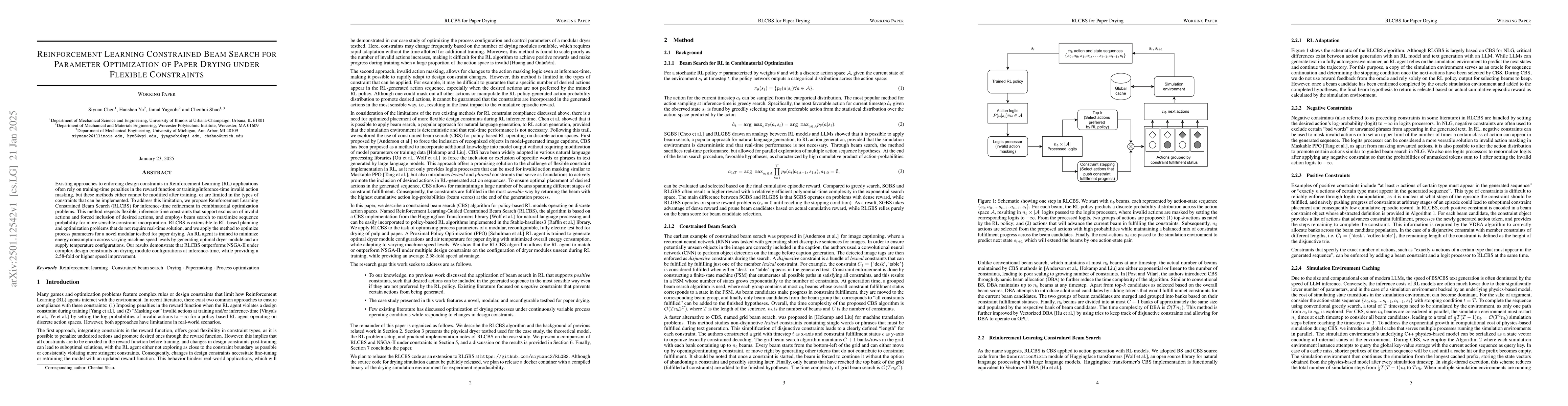 Thumbnail for Reinforcement Learning Constrained Beam Search for Parameter
  Optimization of Paper Drying Under Flexible Constraints