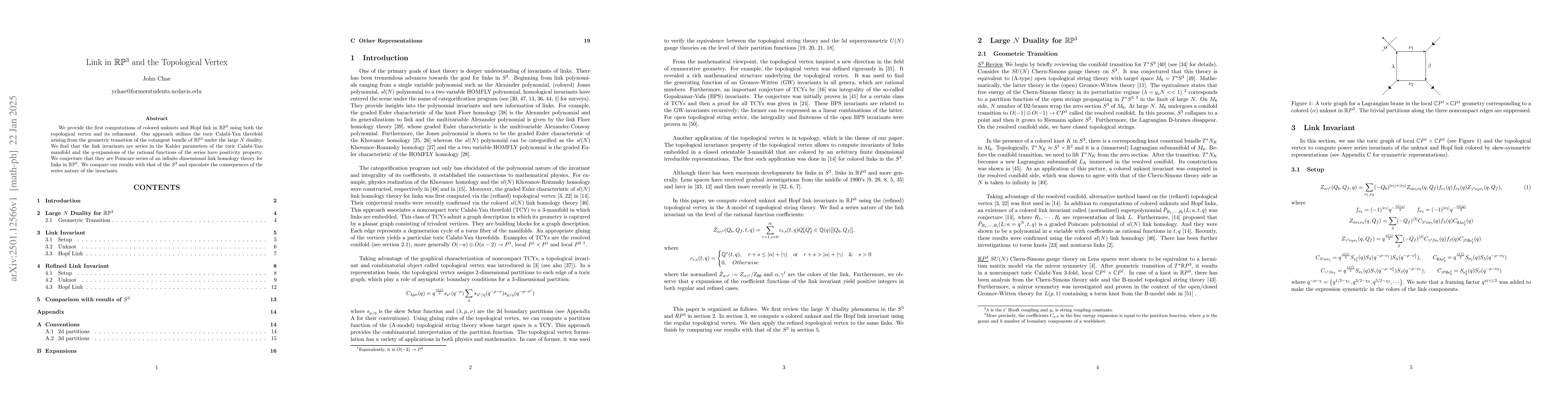 Thumbnail for Link in $\mathbb{R}\mathbb{P}^3$ and the Topological Vertex