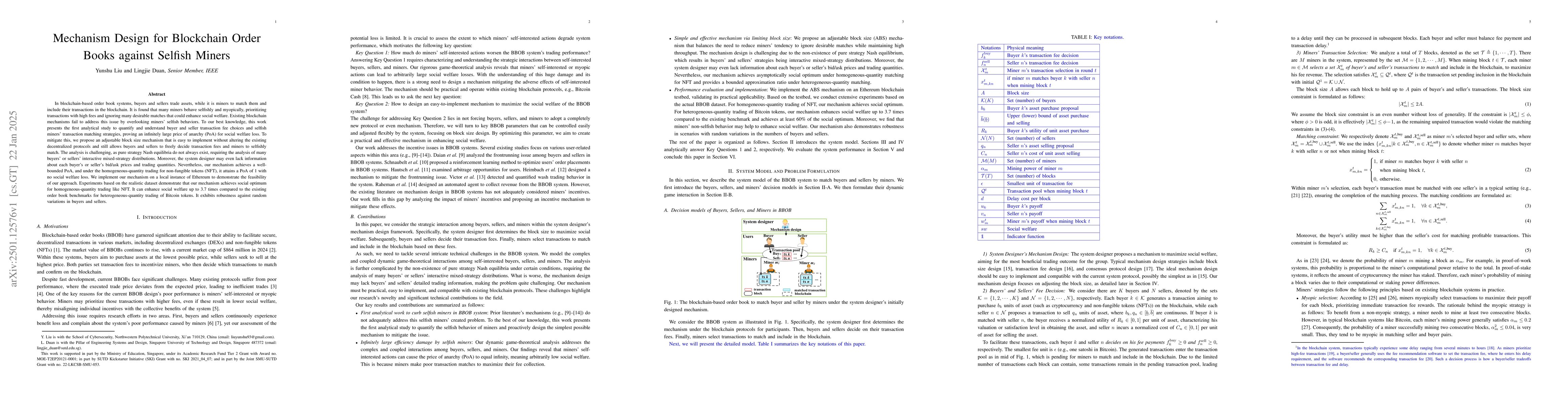 Thumbnail for Mechanism Design for Blockchain Order Books against Selfish Miners