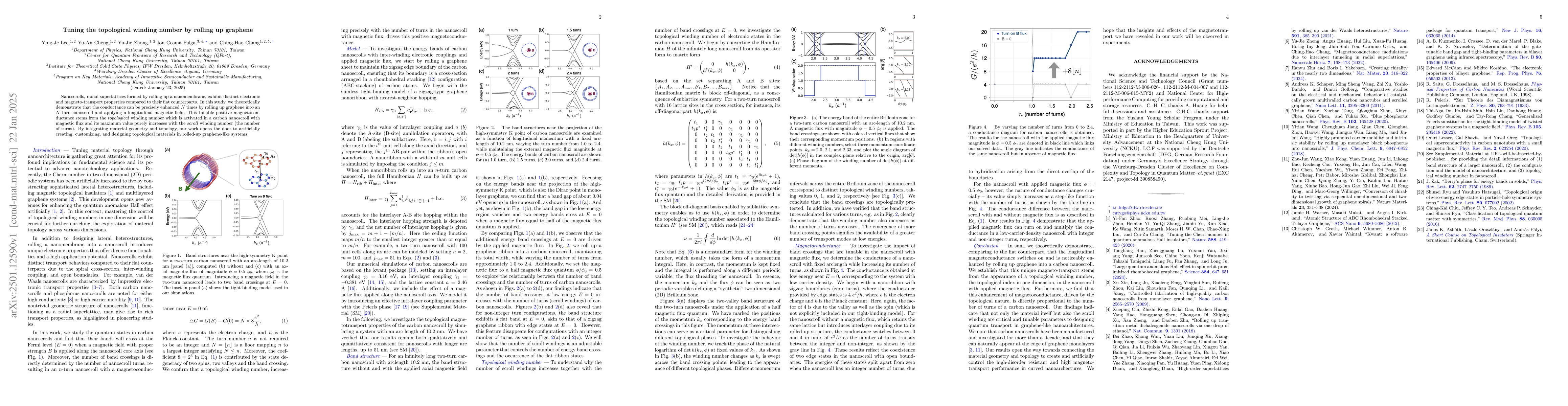 Thumbnail for Tuning the topological winding number by rolling up graphene