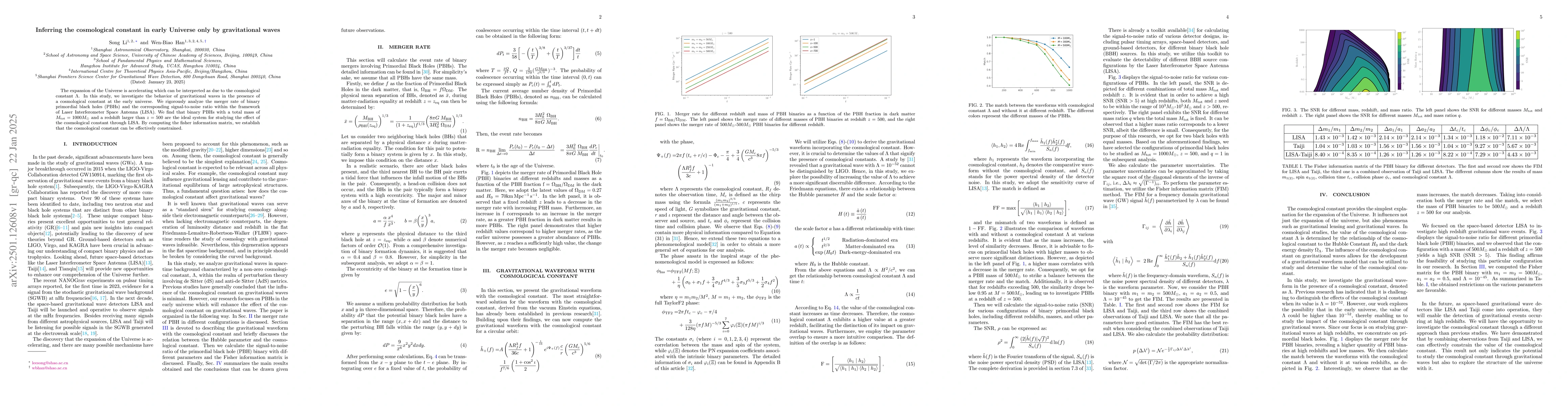 Thumbnail for Inferring the cosmological constant in early Universe only by
  gravitational waves