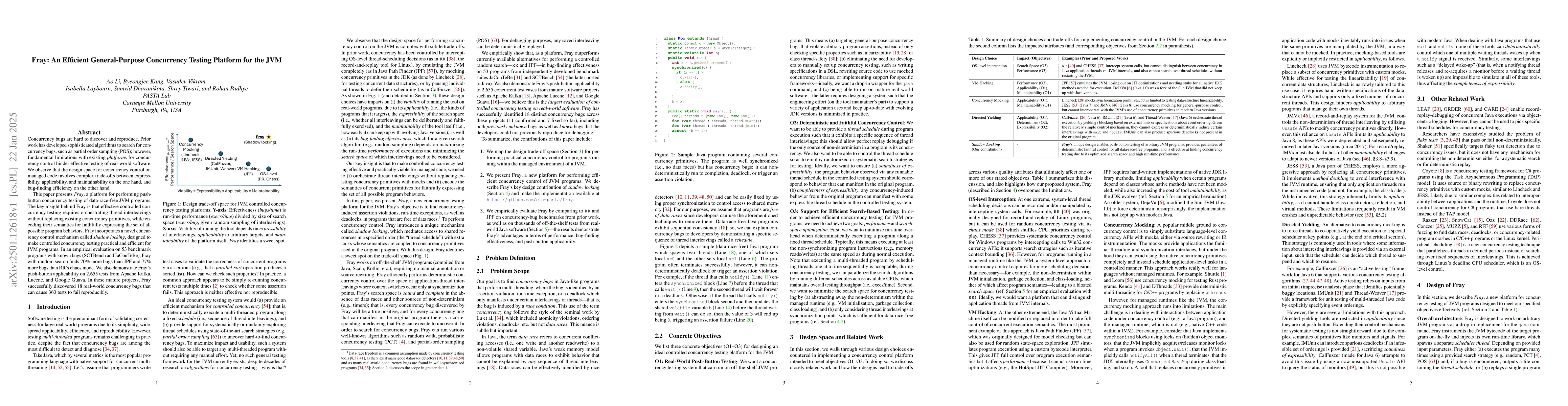 Thumbnail for Fray: An Efficient General-Purpose Concurrency Testing Platform for the
  JVM