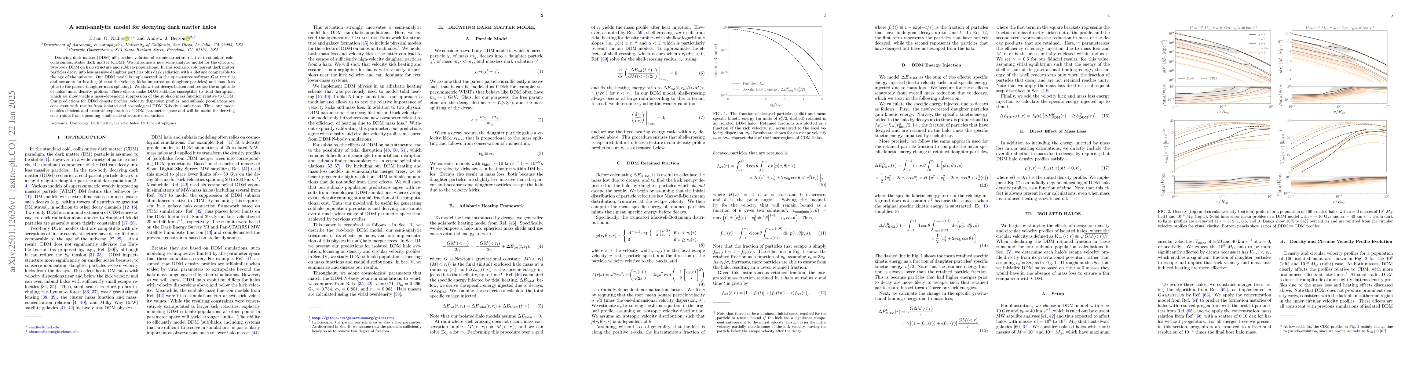 Thumbnail for A semi-analytic model for decaying dark matter halos