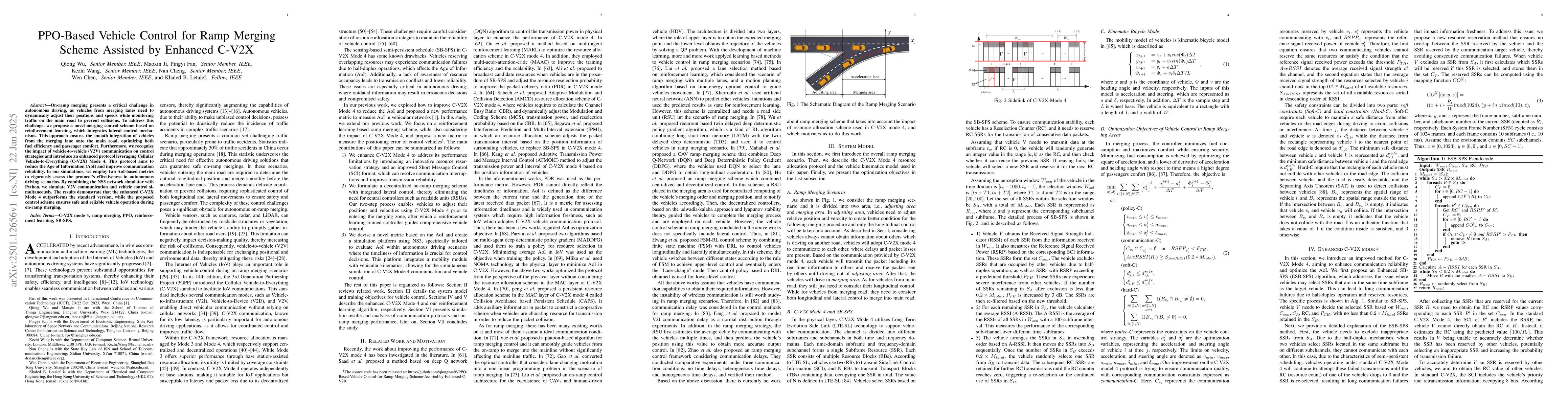 Thumbnail for PPO-Based Vehicle Control for Ramp Merging Scheme Assisted by Enhanced
  C-V2X