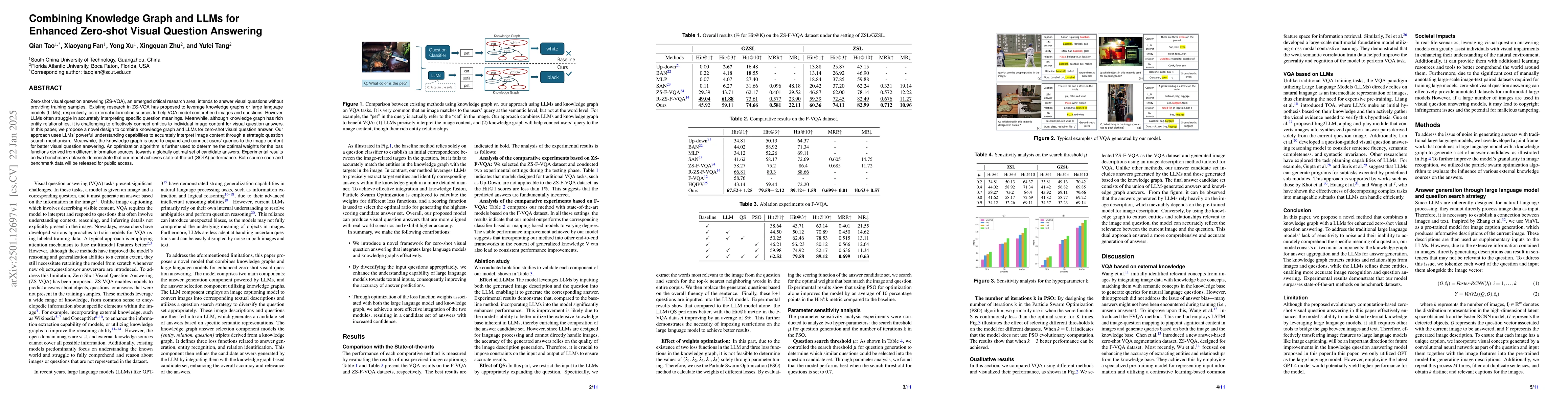 Thumbnail for Combining Knowledge Graph and LLMs for Enhanced Zero-shot Visual
  Question Answering