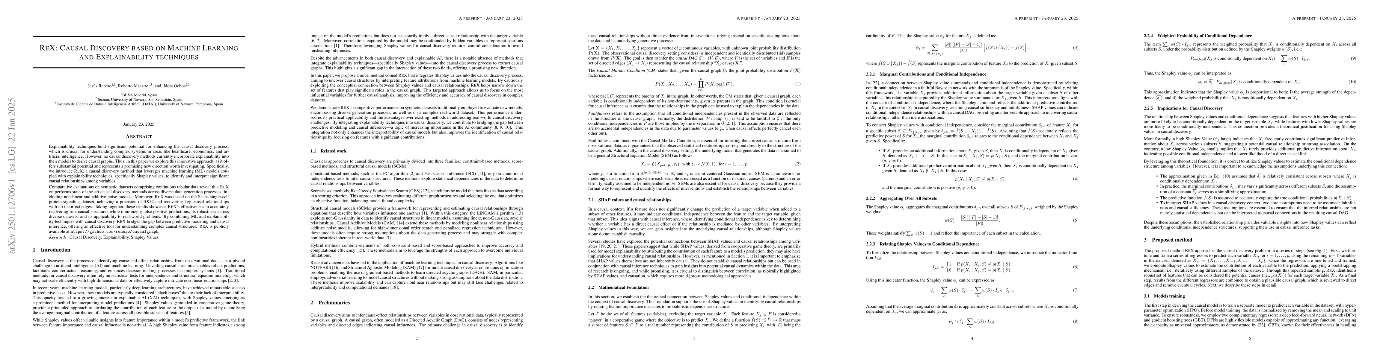 Thumbnail for REX: Causal Discovery based on Machine Learning and Explainability
  techniques