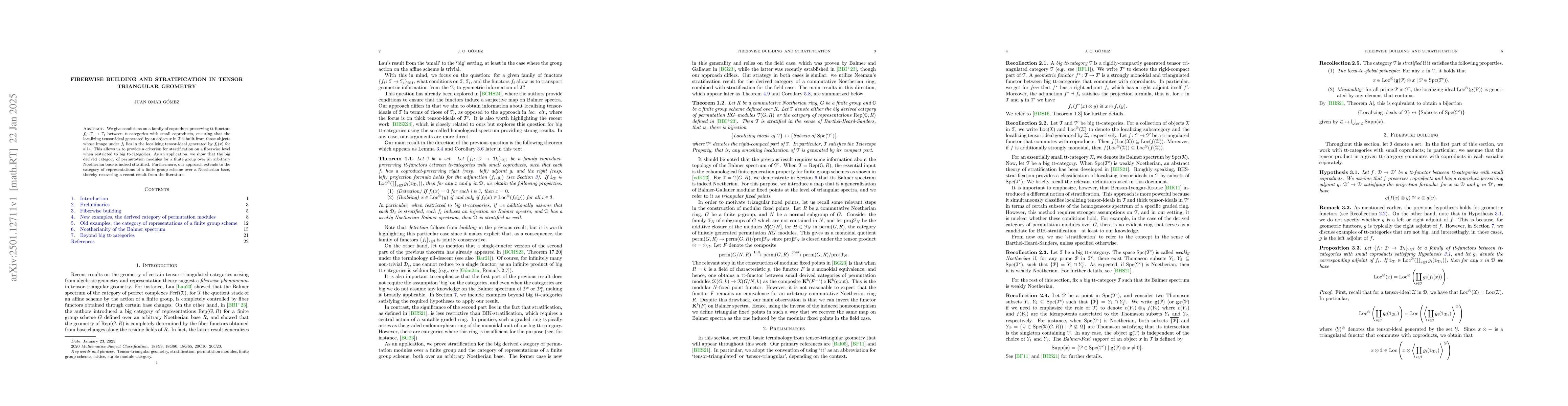 Thumbnail for Fiberwise building and stratification in tensor triangular geometry