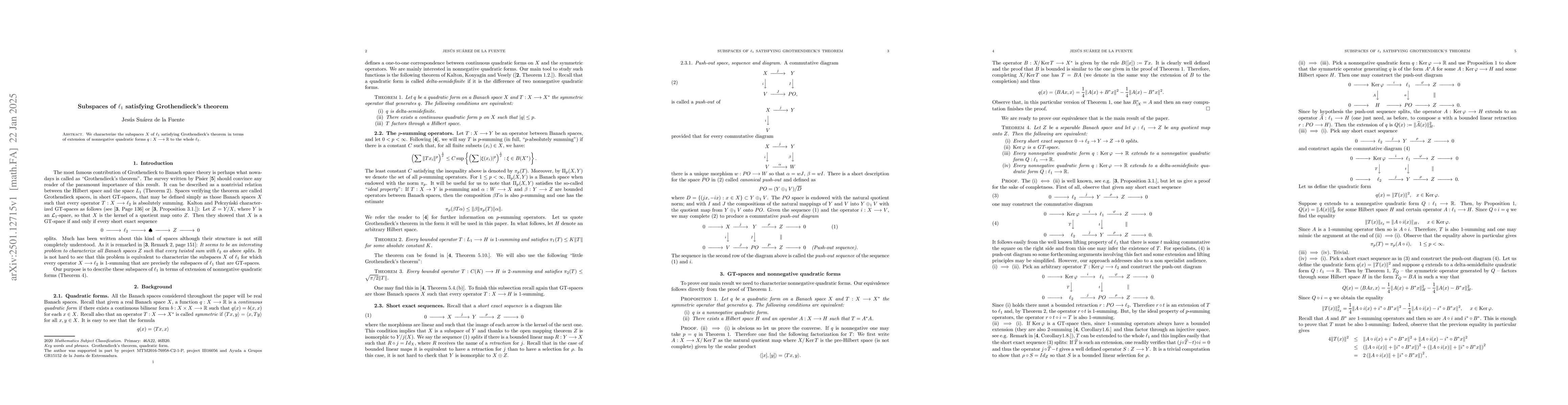 Thumbnail for Subspaces of $\ell_1$ satisfying Grothendieck's theorem