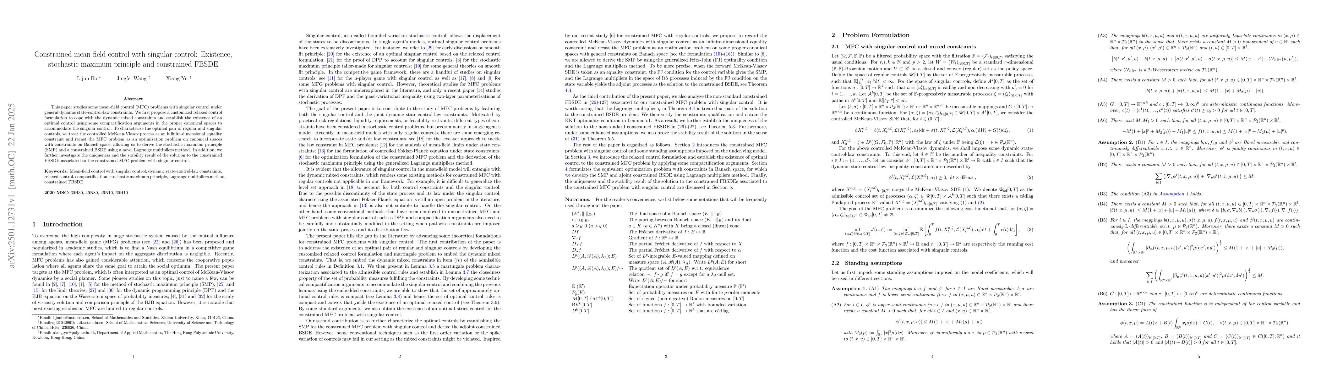 Thumbnail for Constrained mean-field control with singular control: Existence,
  stochastic maximum principle and constrained FBSDE