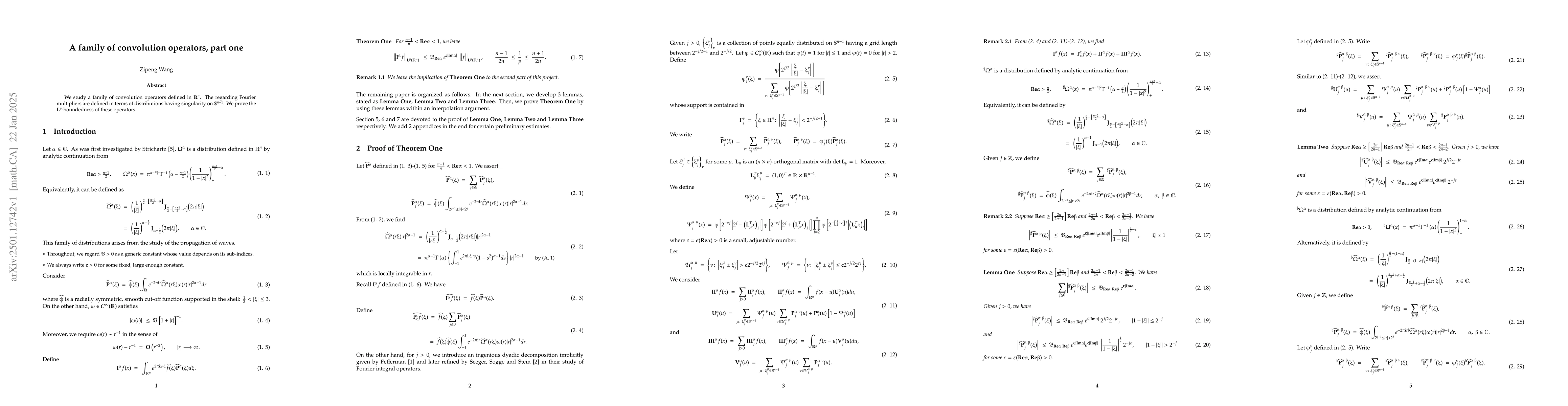 Thumbnail for A family of convolution operators, part one