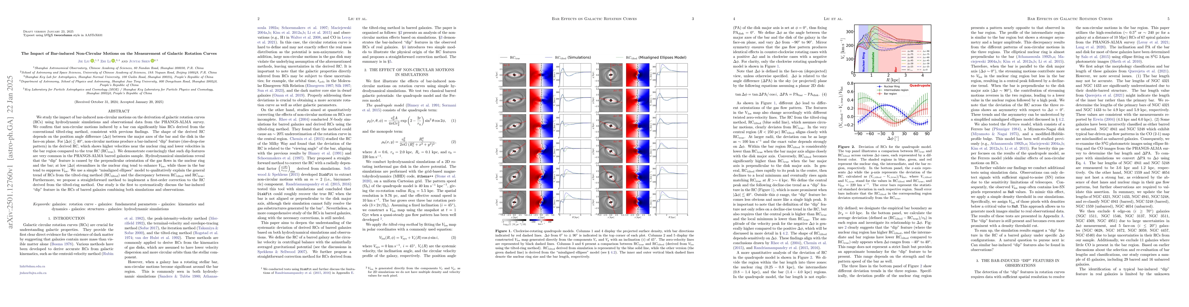 Thumbnail for The Impact of Bar-induced Non-Circular Motions on the Measurement of
  Galactic Rotation Curves