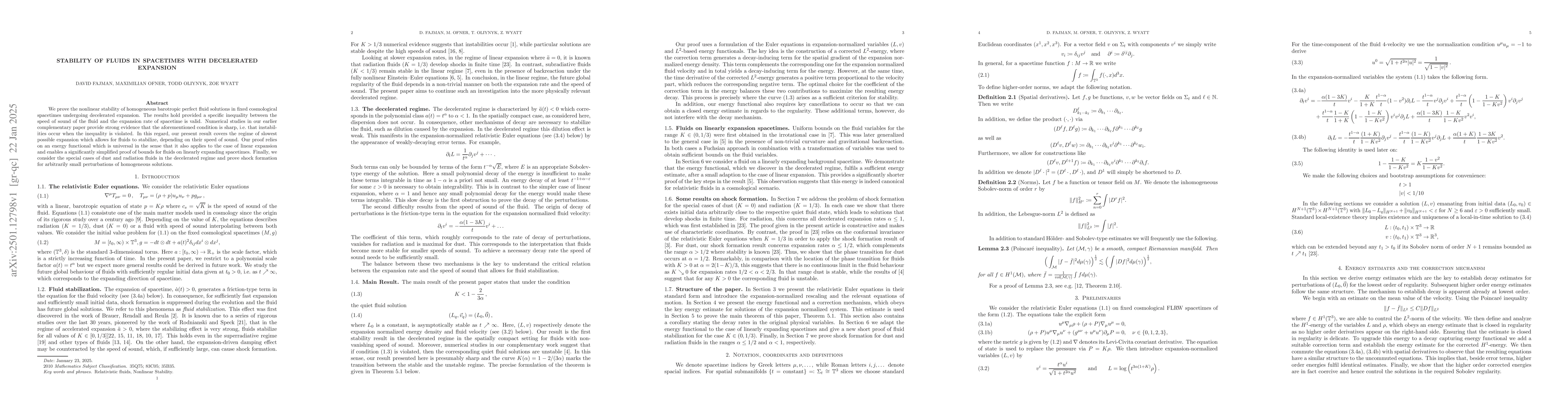 Thumbnail for Stability of fluids in spacetimes with decelerated expansion