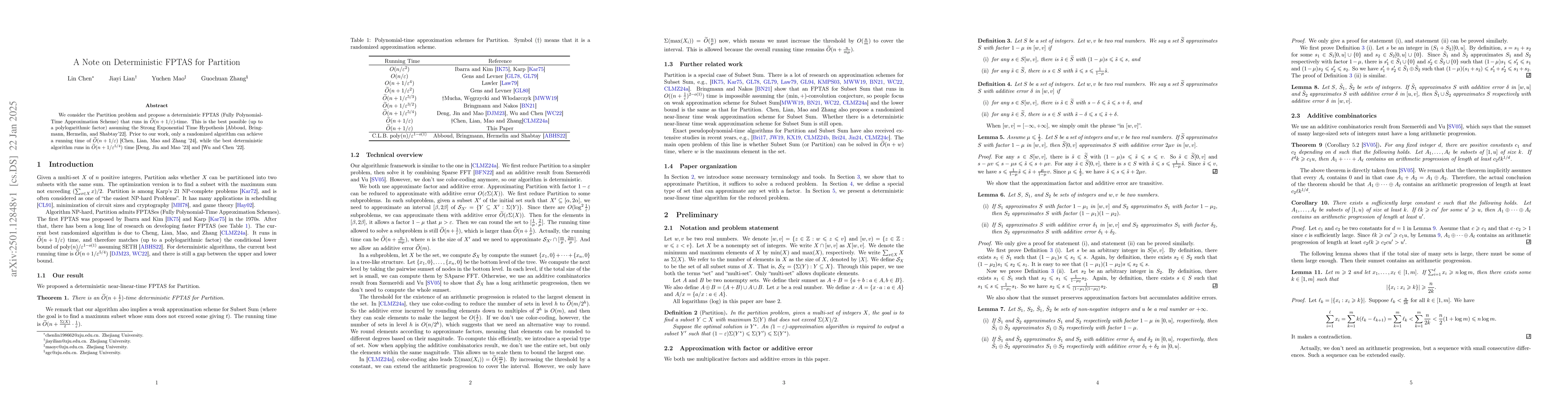 Thumbnail for A Note on Deterministic FPTAS for Partition