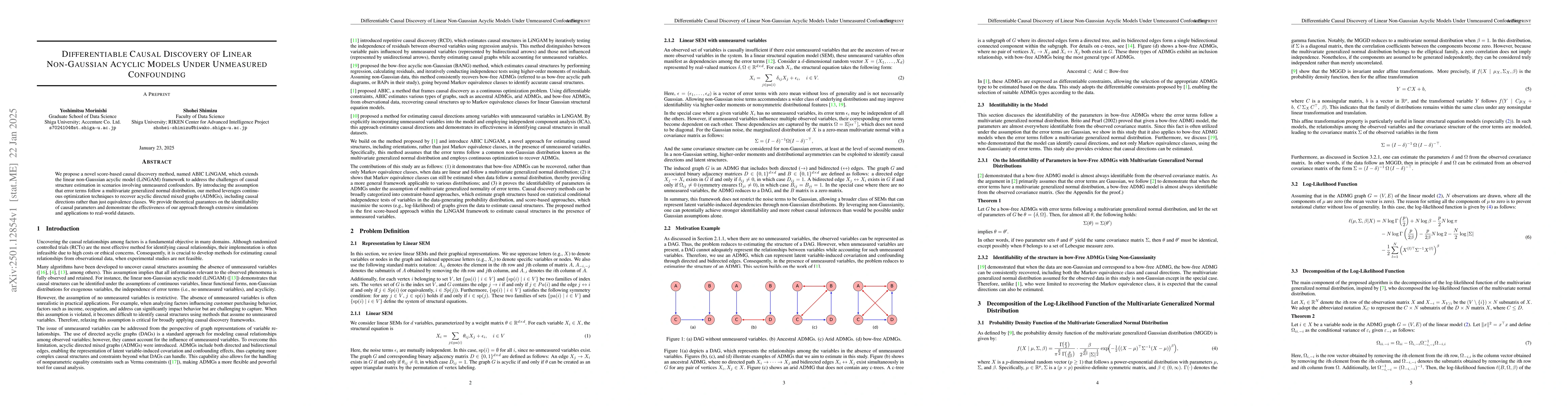 Thumbnail for Differentiable Causal Discovery of Linear Non-Gaussian Acyclic Models
  Under Unmeasured Confounding