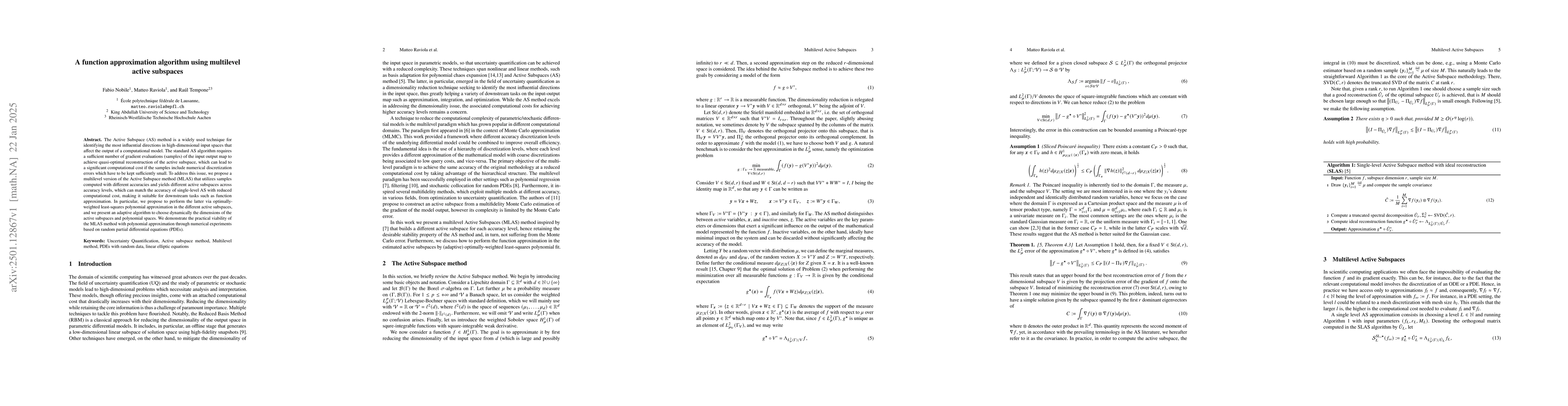 Thumbnail for A function approximation algorithm using multilevel active subspaces