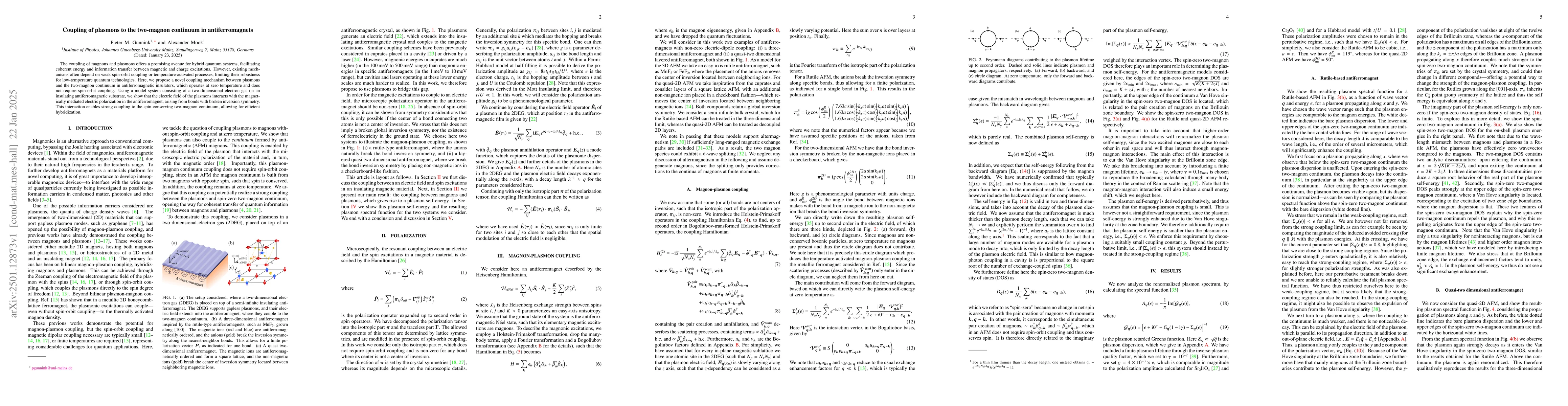 Thumbnail for Coupling of plasmons to the two-magnon continuum in antiferromagnets