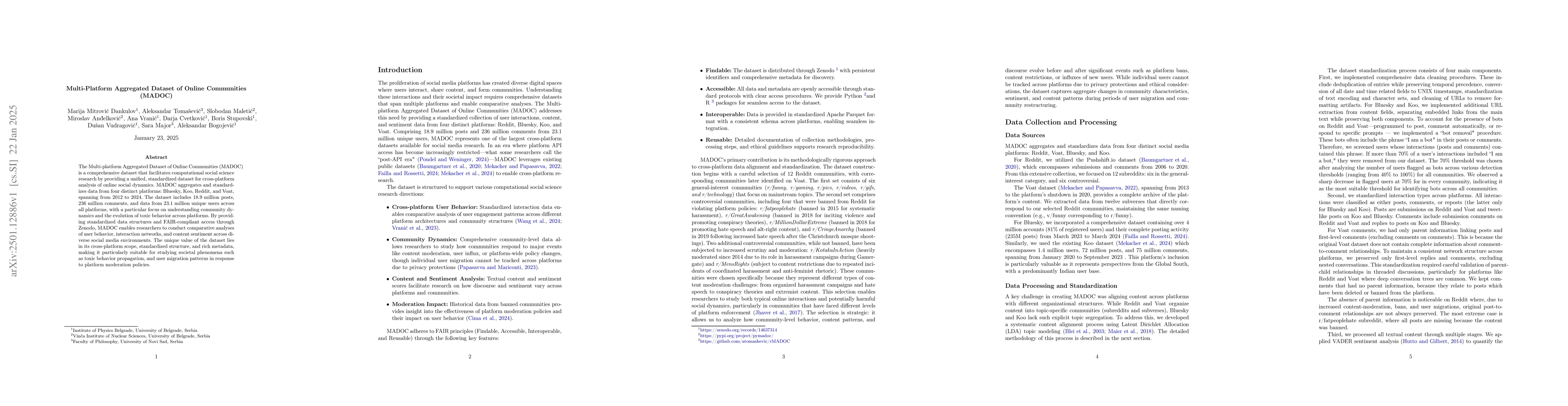 Thumbnail for Multi-Platform Aggregated Dataset of Online Communities (MADOC)