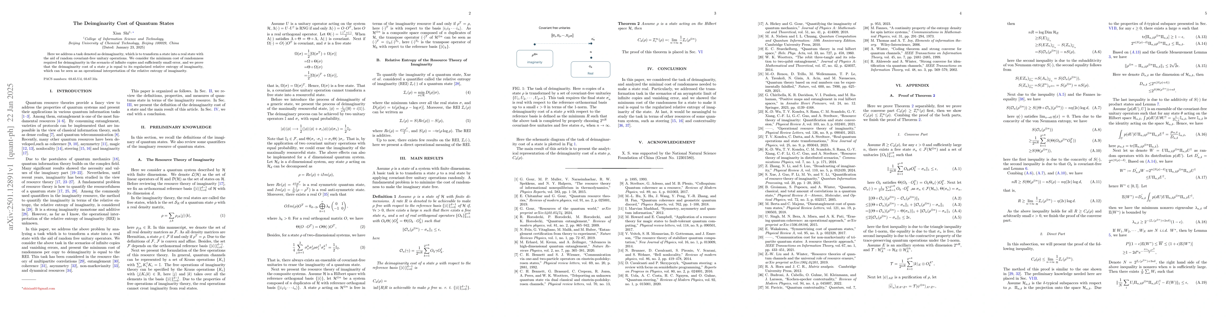 Thumbnail for The Deimginarity Cost of Quantum States