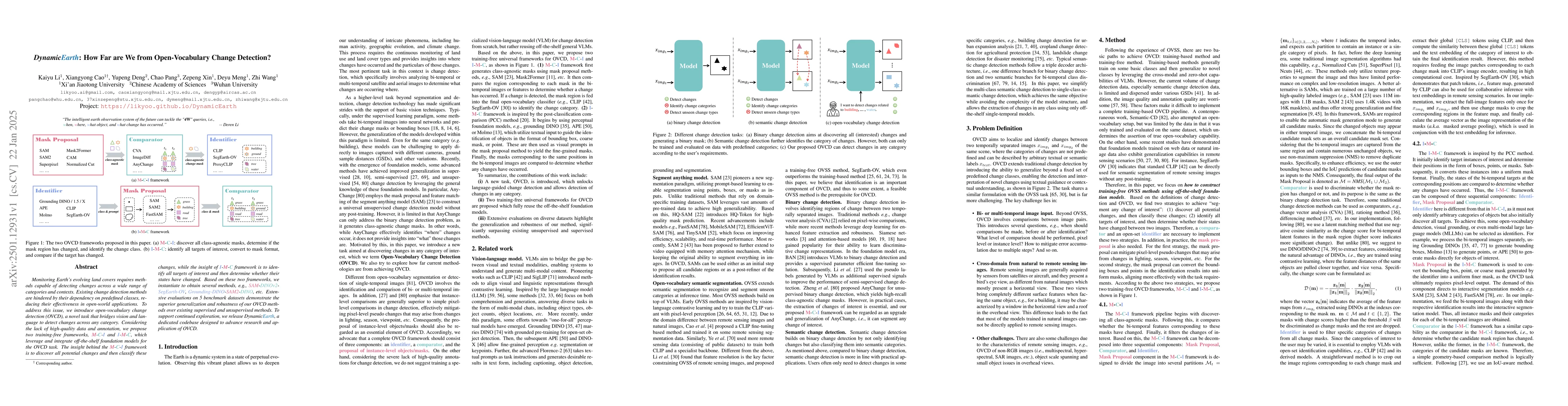Thumbnail for DynamicEarth: How Far are We from Open-Vocabulary Change Detection?