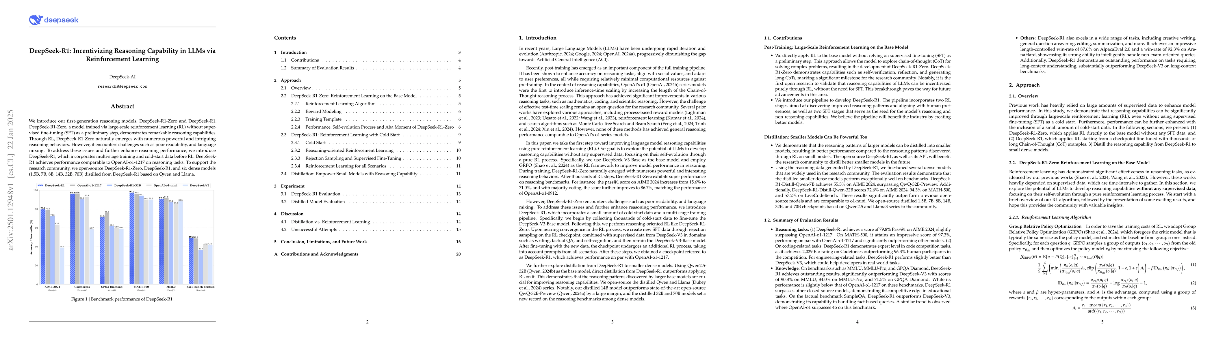 Thumbnail for DeepSeek-R1: Incentivizing Reasoning Capability in LLMs via
  Reinforcement Learning