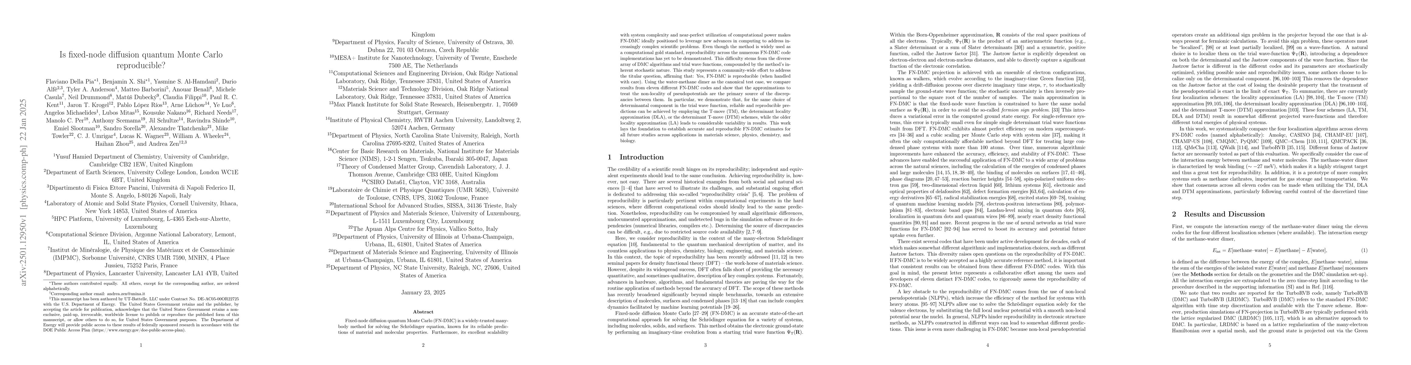 Thumbnail for Is fixed-node diffusion quantum Monte Carlo reproducible?