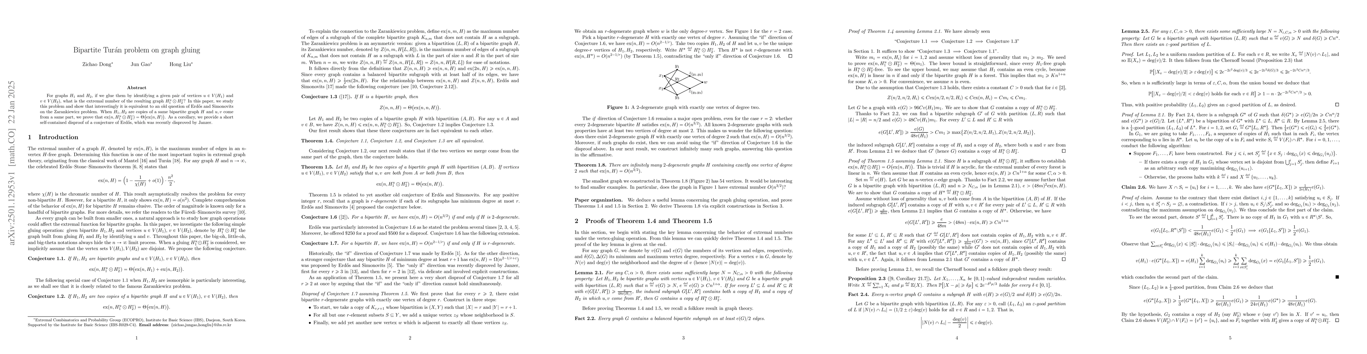 Thumbnail for Bipartite Turán problem on graph gluing