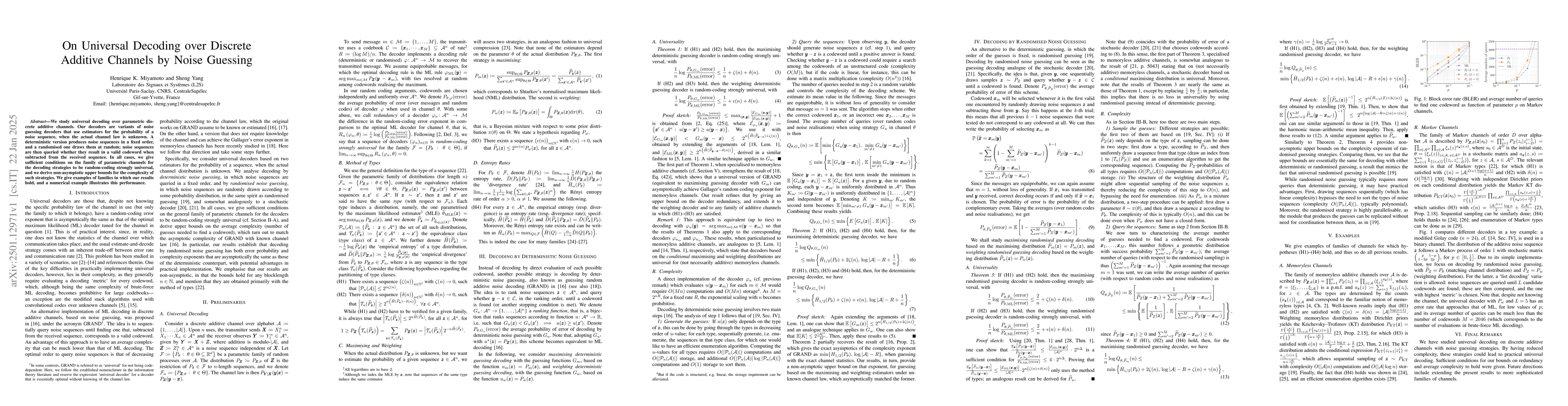 Thumbnail for On Universal Decoding over Discrete Additive Channels by Noise Guessing