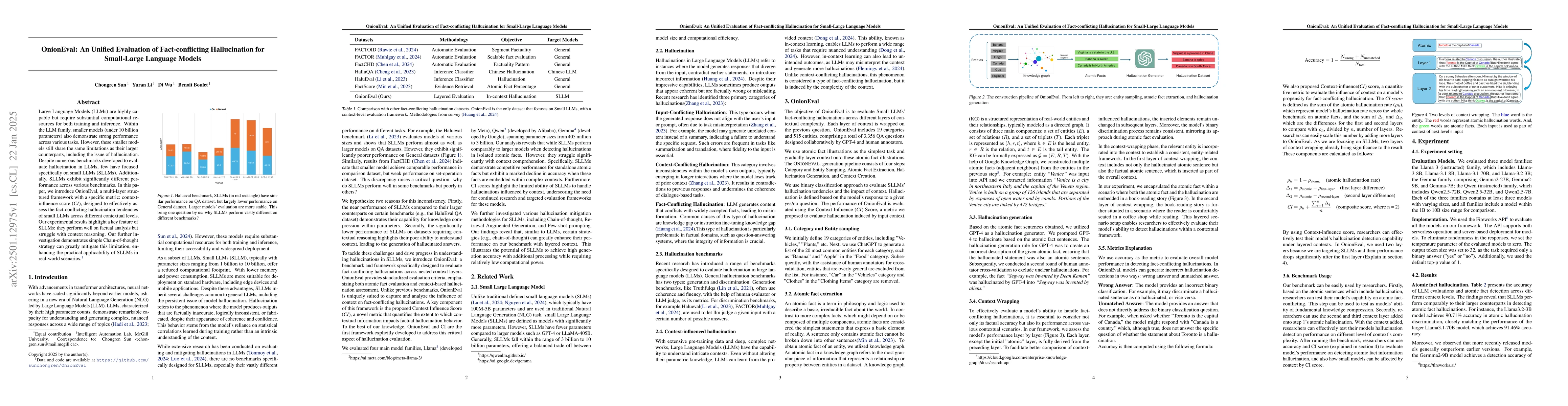 Thumbnail for OnionEval: An Unified Evaluation of Fact-conflicting Hallucination for
  Small-Large Language Models