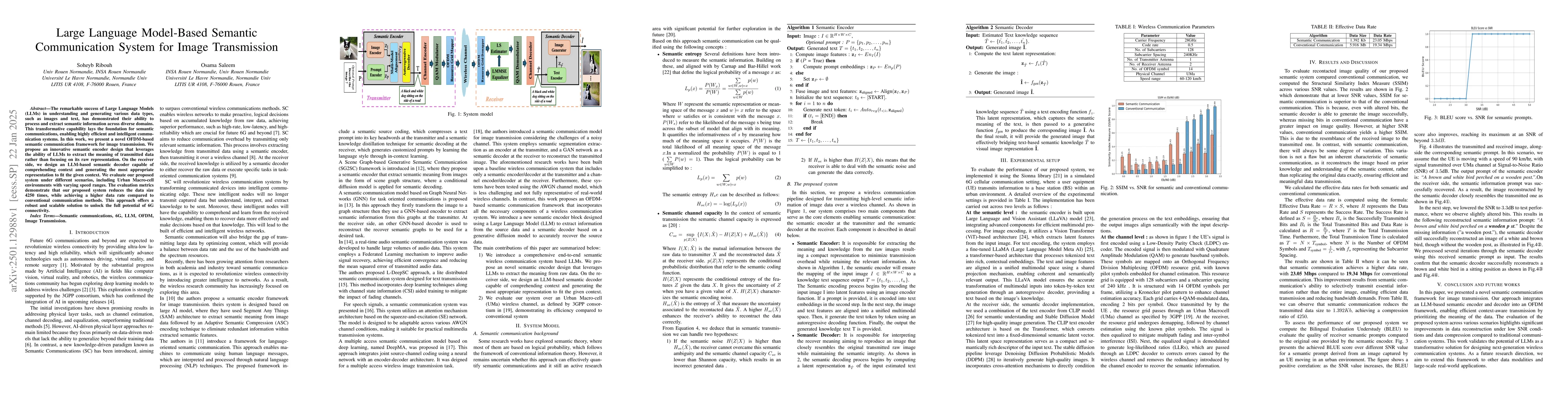 Thumbnail for Large Language Model-Based Semantic Communication System for Image
  Transmission