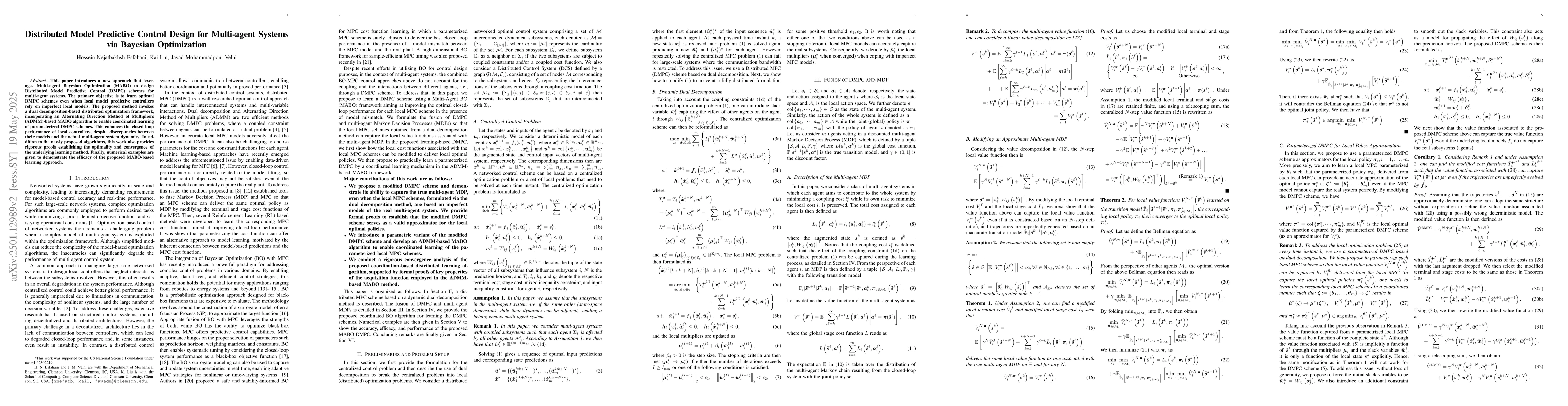 Thumbnail for Learning-based Distributed Model Predictive Control using Multi-Agent
  Bayesian Optimization