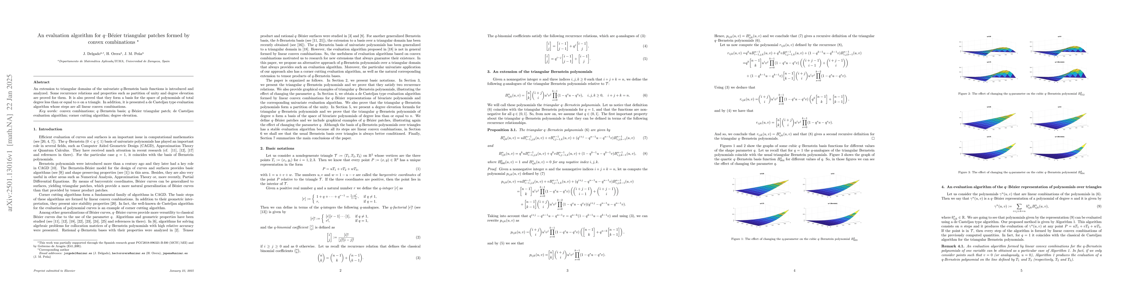 Thumbnail for An evaluation algorithm for q-Bézier triangular patches formed by
  convex combinations