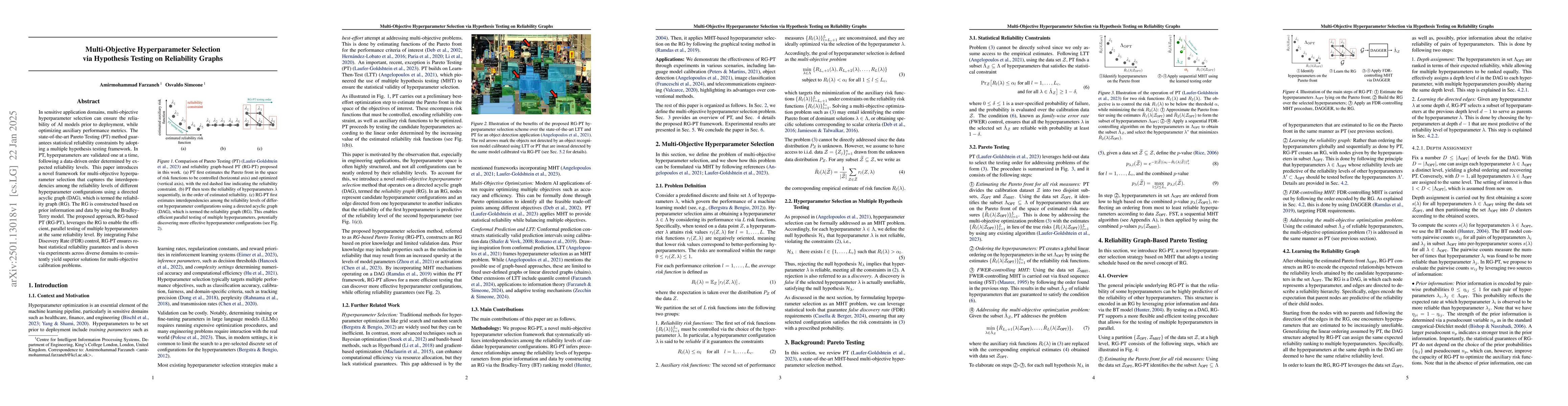 Thumbnail for Multi-Objective Hyperparameter Selection via Hypothesis Testing on
  Reliability Graphs