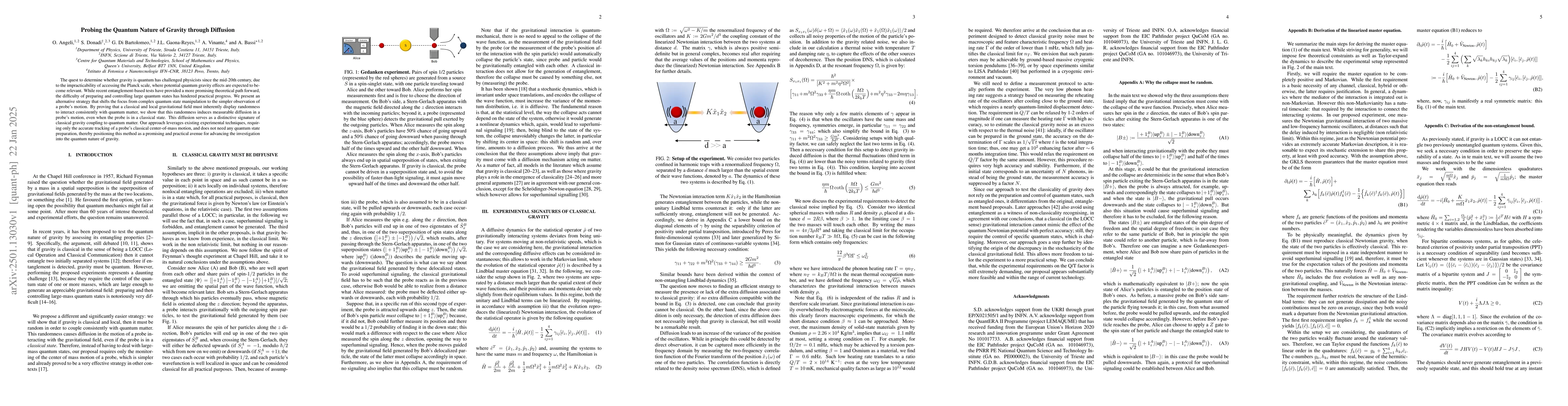 Thumbnail for Probing the Quantum Nature of Gravity through Diffusion