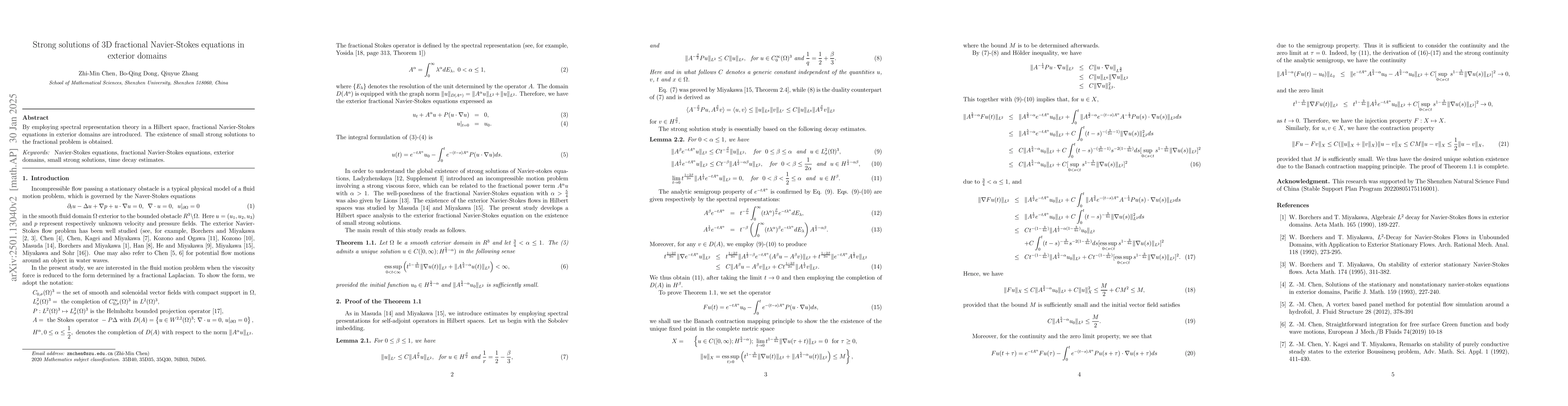 Thumbnail for Strong solutions of fractional Boussinesq equations in an exterior
  domain