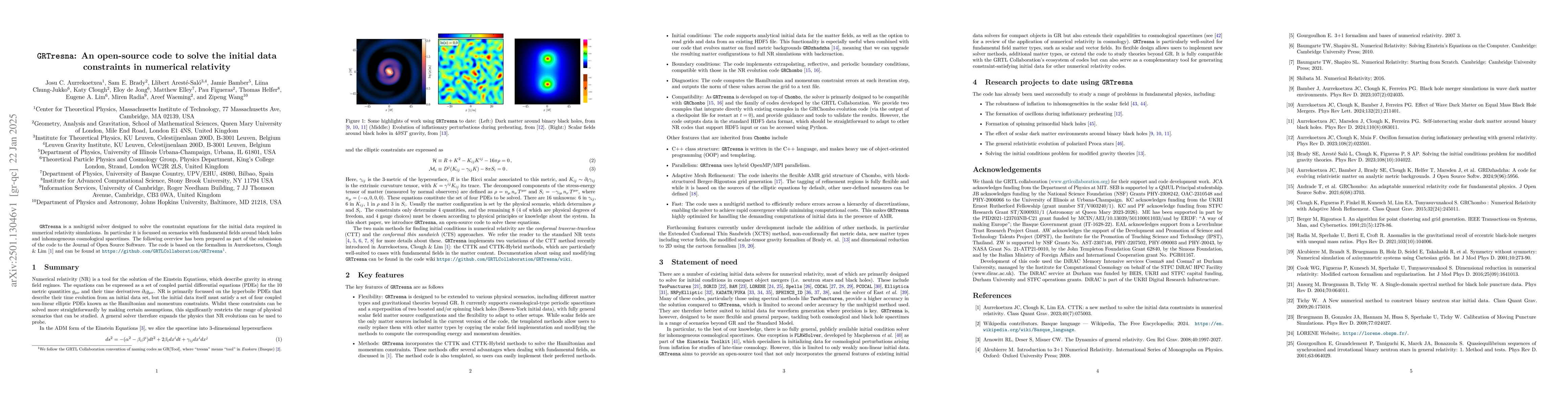 Thumbnail for GRTresna: An open-source code to solve the initial data constraints in
  numerical relativity